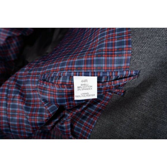 Harve Benard Mens Suit Jacket Blazer Sport Coat Sz 44 44R Black Gray NWT - Picture 7 of 7